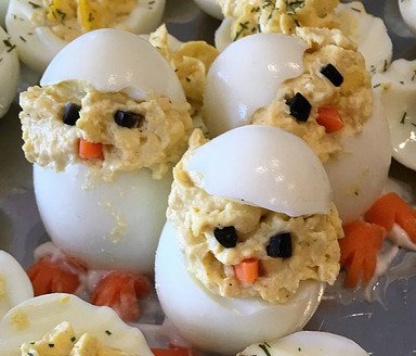 egg chicks platter