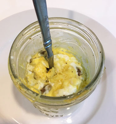 egg in jar