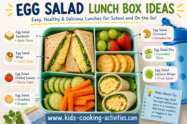 egg salad lunch box ideas for kids
