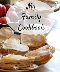 family cookbook blank journal