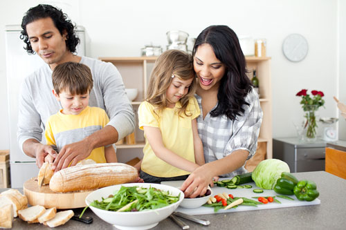 family cooking