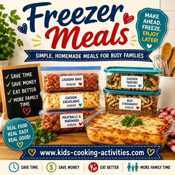 Freezer meals for easy family dinners