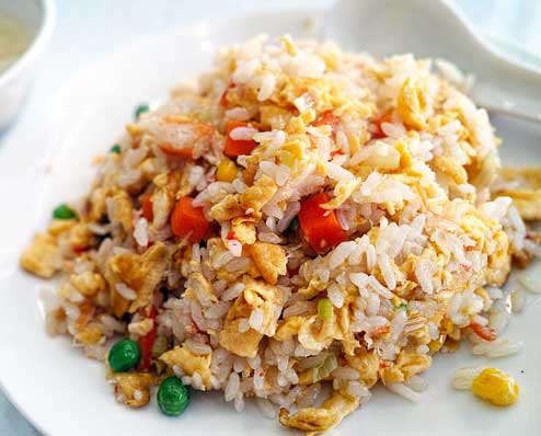 fried rice with peas carrots and eggs - PXB