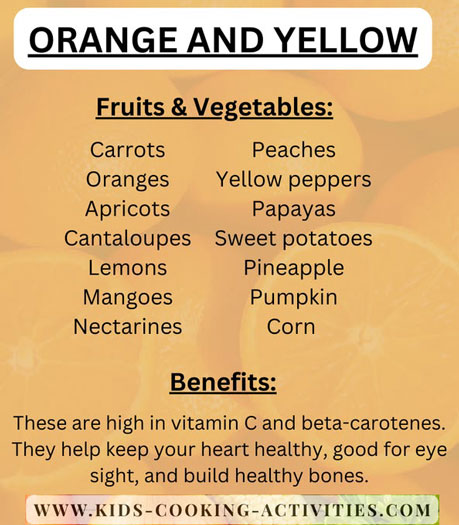 orange fruit and veggies