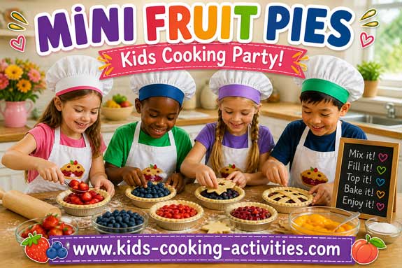 Mini fruit pies kids cooking party