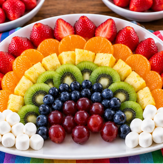 Rainbow theme dinner