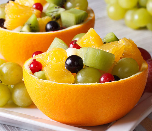 fruit salad orange cup