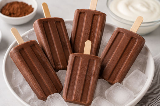 Chocolate fudge popsicles