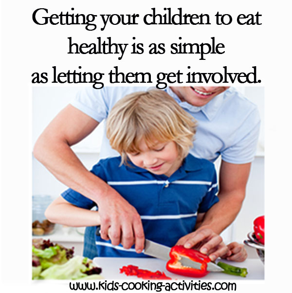 children involved in cooking