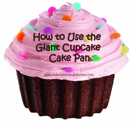 using giant cake pan