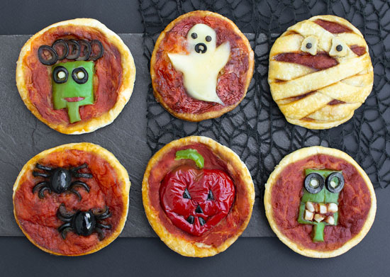 Halloween pizzas