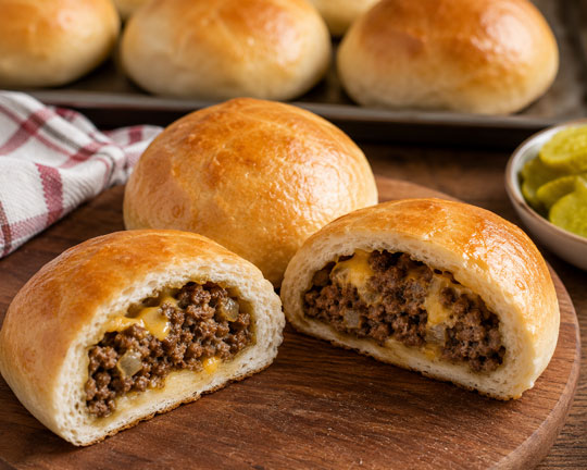 Homemade hamburger rolls