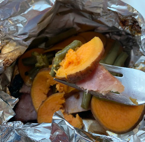 ham tin foil dinner