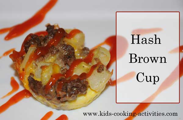 hash brown cup- muffin tin cooking