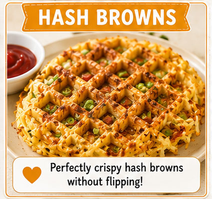 Waffle iron hash browns