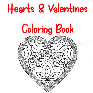 heart and valentine coloring pages