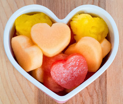 heart fruit salad