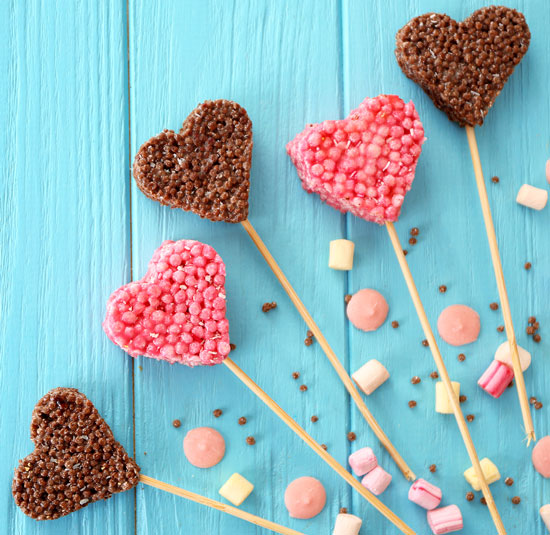 heart rice krispies treats