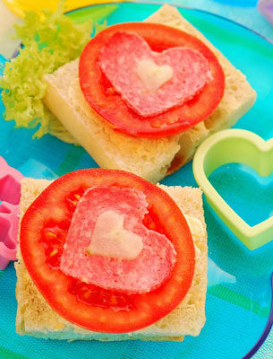 heart sandwiches