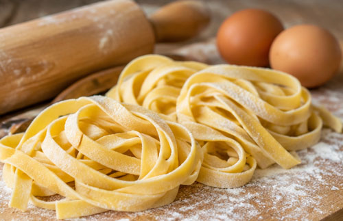 Homemade pasta for an Italian theme dinner