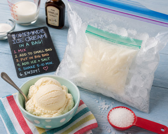 Baggie ice cream recipe