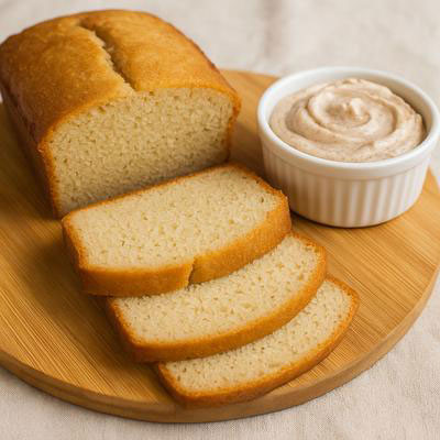 Homemade ice cream bread