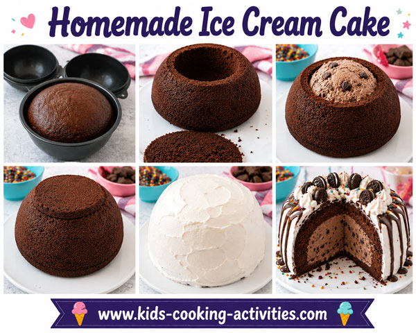 ice cream cake steps and prep