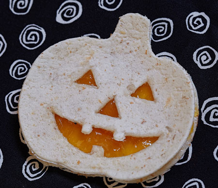 jack o lantern sandwich