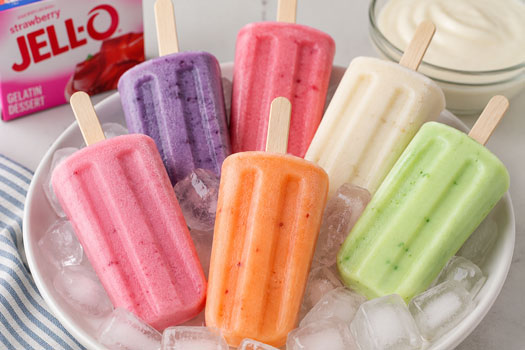 Jello yogurt popsicles