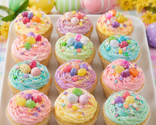 Jellybean sprinkle cupcakes