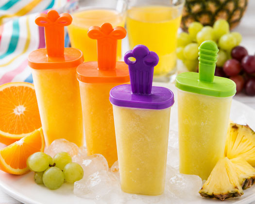 Berry orange juice popsicles