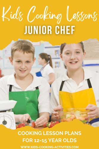 Junior Chef cooking lessons for ages 12 to 15
