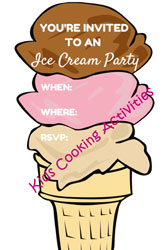 ice cream party invitation