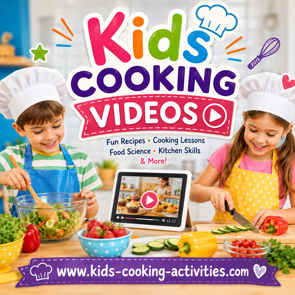 Kids cooking videos and recipe demonstrations