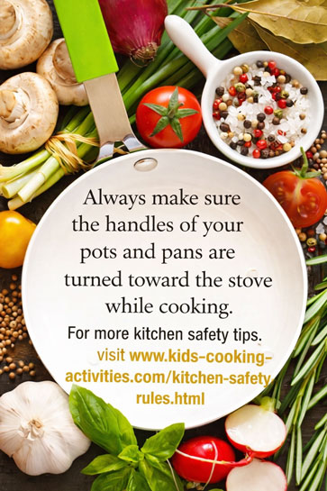 Kitchen safety lesson picture for kids