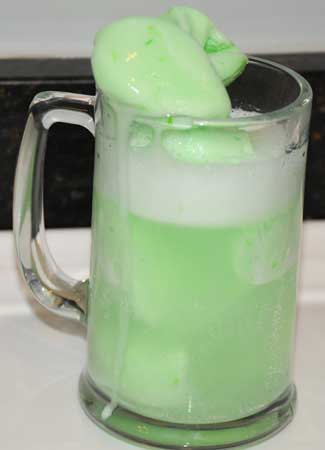 green ice cream soda