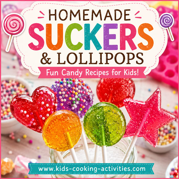 Homemade suckers and lollipops