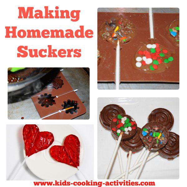 making homemade suckers