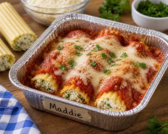 Manicotti kids cooking party