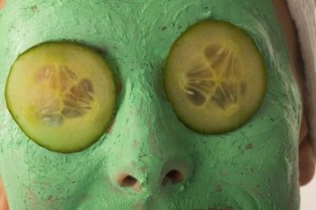 green facial mask