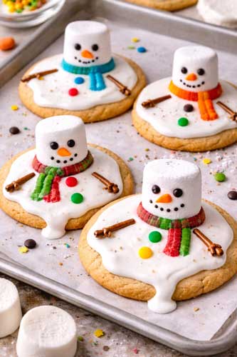 melting cookie snowman