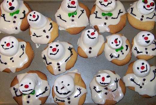melting snowman cookie