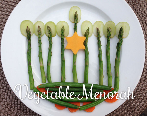 vegetable menorah