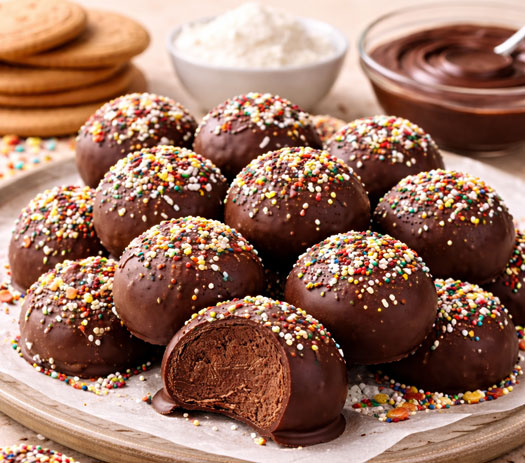 milk chocolate truffles with sprinkles- CHGT