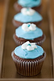 cupcakes with swirl flower