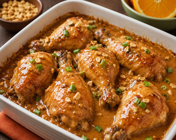 Chicken satay with peanut sauce