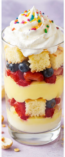 Cake parfait dessert