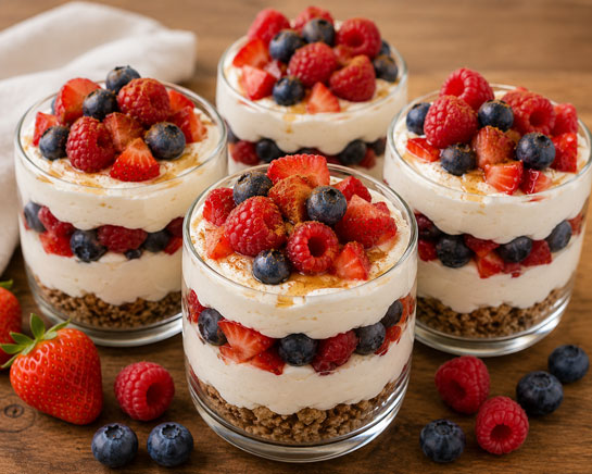 Cheesecake berry parfait