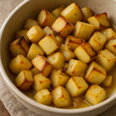 Roasted parsnips