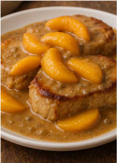 peachy pork chops